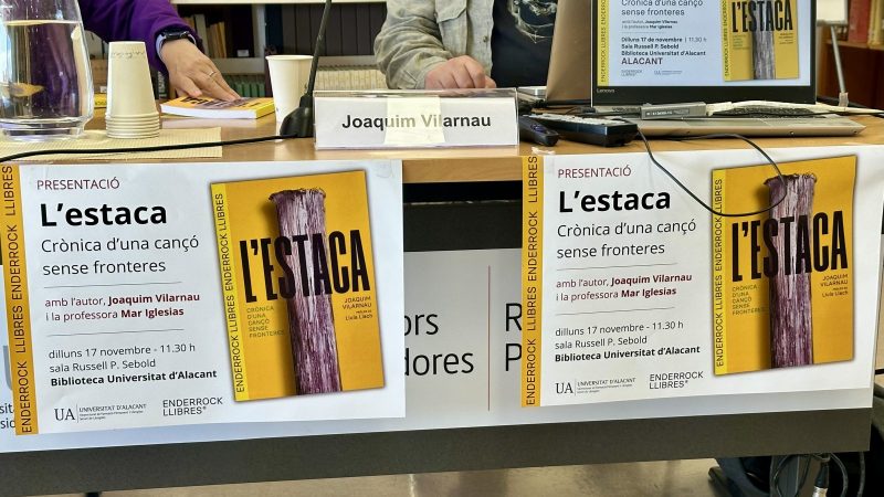 Joaquim Vilarnau presenta a la UA el llibre sobre “L’Estaca”